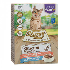 Stuzzy Cat Shreds Multipack Sterilized trhané mäso z tresky a losos...